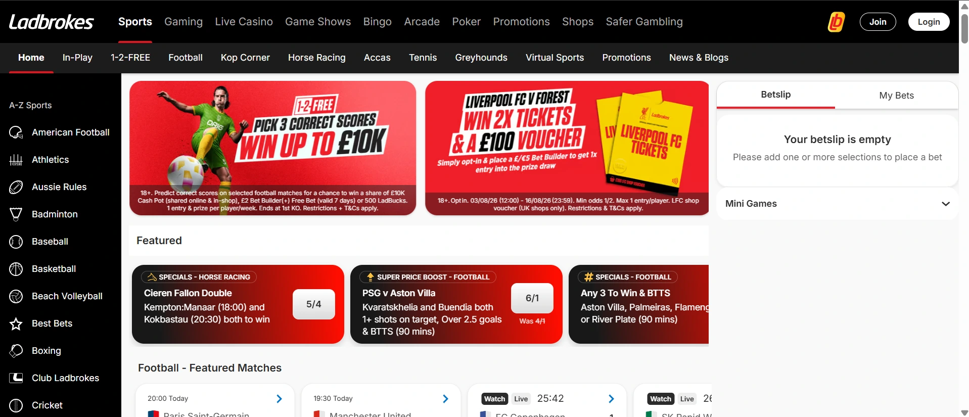 Ladbrokes sportweddenschappen